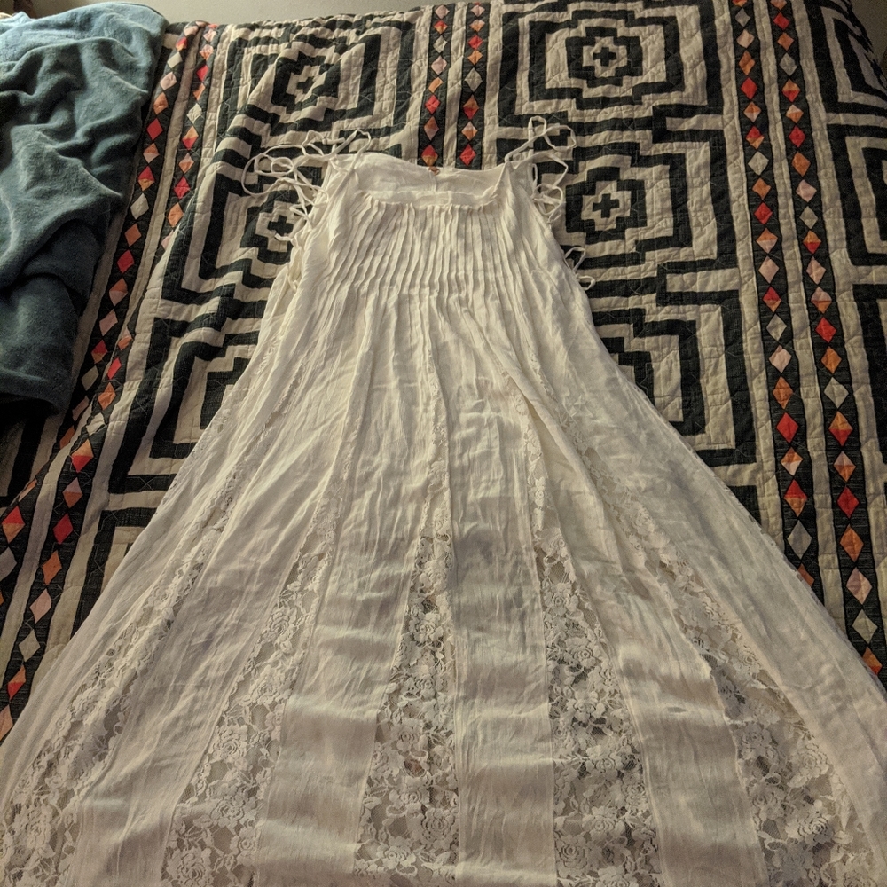A free people dress in off white boho wedding